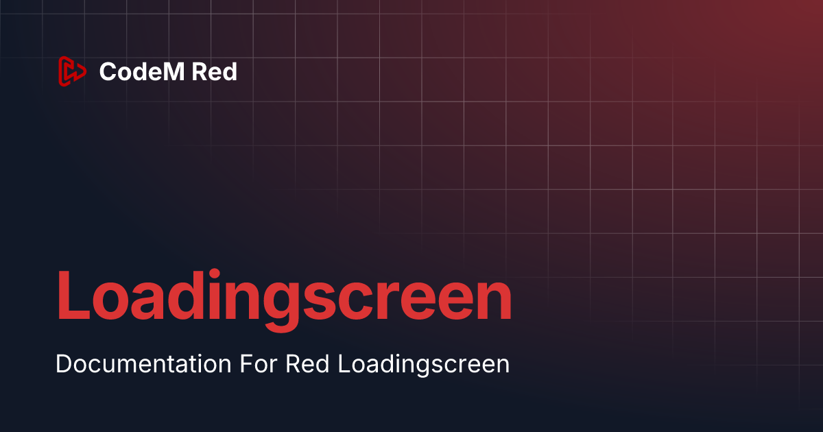 CodeM Red Loadingscreen STANDALONE (Advanced) - RedM Releases - Cfx Forum